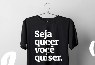 Camiseta Peita "Seja Queer Você Quiser"